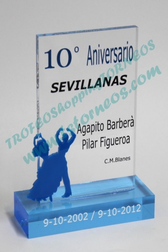 Trofeos metacrilato personalizados - Baile