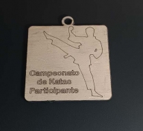 Medalla de madera deportes