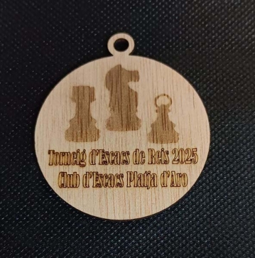 medalla de madera