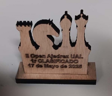 trofeo ajedrez de madera