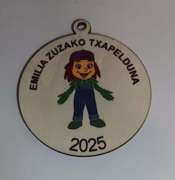 Medallas de madera con impresion a color