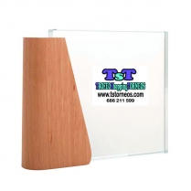 TROFEOS DE CRISTAL MADERA