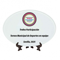 TROFEOS DE CRISTAL OVALADO