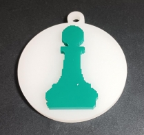 Medallas Metacrilato Relieve Ajedrez