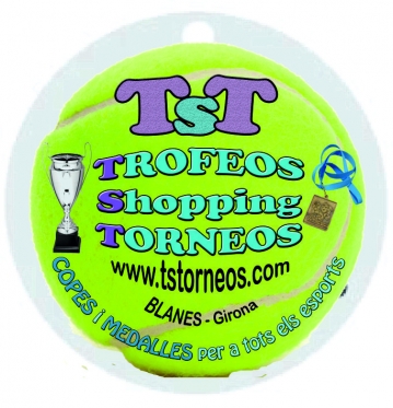 Medalla blanca de metacrilato