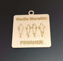 Medalles de fusta Cuadrada