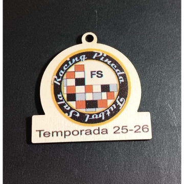 Medallas de madera ecológica com impresión color